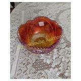 Beautiful carnival glass bowl
4 1/2 ' tall
8