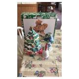 Musical Christmas rocking horse with bear,