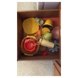 Drawer of Tupperware some lidded, some measuring