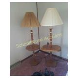 Pair of lamps with tables