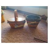 Pair of small longaberger baskets. Measures about