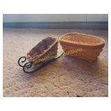 Candy corn and sleigh small longaberger baskets.