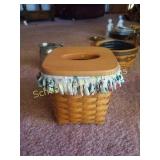 Longaberger tissue basket. Measures about 7in x