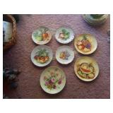 Group of decorative fruit plates