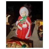 Plastic light up mrs. Claus decoration