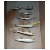 Flat of Vintage Fishing Lures x7 some with