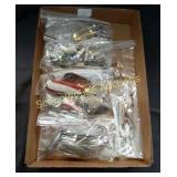 Flat of 7 bags of Vintage Spinners some marked