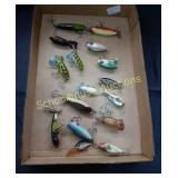 Flat of Vintage Lures x16 some marked