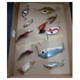 Flat of Metal Vintage Spinners x11 some marked