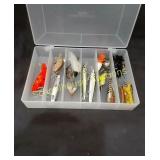 1 Case of Lures, Spinners. Pocket Knife, and more