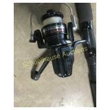 Zebco red rod with Daiwa reel