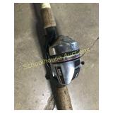 Rod red unmarked with zebco reel