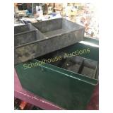Vintage metal tackle box with removable parts