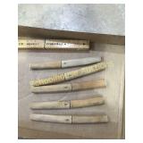 5 stainless knifes with ruler