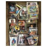 Flat of trading cards all in protective cases.