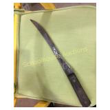 Sharp old knife wood handle approx 20" overall