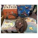 Misc toys lot. Legos paper dolls etc