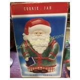 Sleepy Santa cookie jar with box