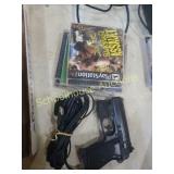 Group of misc playstation games and game gun for