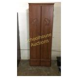 84"Tx17"Dx30"W fishing cabinet with rod holders