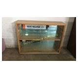 Custom made locking display cabinet with key.