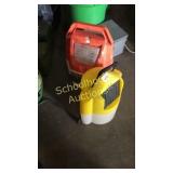 Two plastic bait buckets.