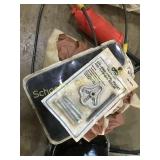 Splash guards, air pump and air mattresses