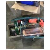 Misc goodies, fish caller rod rach wire tote