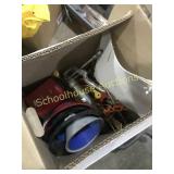 Oil drain pan funnels grease gun