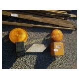 Pair of yellow caution lights