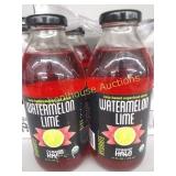 12 bottles of watermelon lime flavored water