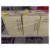 Starbucks lemonade mix. Just mix with water and