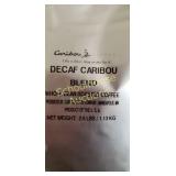 CARIBOU COFFEE Decaf 2 and half pounds Whole Bean