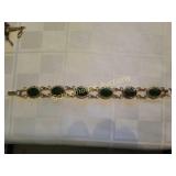 1/20 12kt gf bracelet with green stones