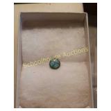 Silver and turquoise tie pin