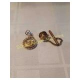 Gold nugget cufflink and pendant with gold