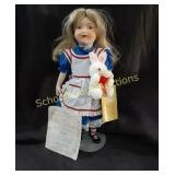 Franklin Heirloim Doll 13" tall " Alice in