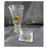Boilermaker Ashtray & nice tall Beer Glass