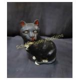 Cast Iron Still Bank Cat 4" tall