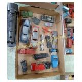 Flat of Vintage toy cars most metal
