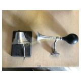 Pair of Noisemakers.  Wall bell & mountable horn