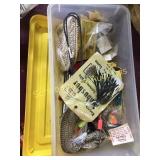 Small tote with lid of lures bets & other