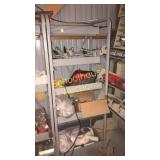 Metal rolling display rack with misc items