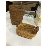 2 small Longaberger baskets. 1986 & 2002