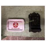 B1 Soda ashtray/trinket tray & iron wall