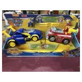 Paw Patrol Chase & Marshall powered up vehicles