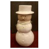 Large ceramic snowman approx 15? tall. Wearing