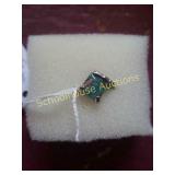 Sz8 Blue painted ring