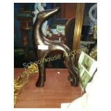 Heager bronze colored dog statue