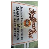 Enamel sign gulfpride oil